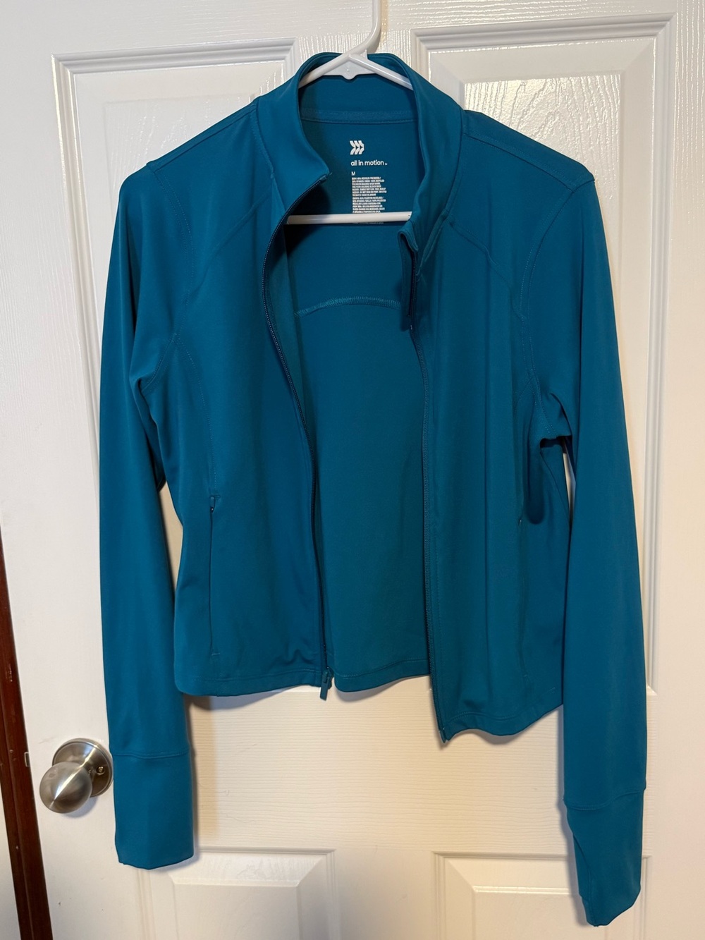 All in Motion Dynamic Flex Teal Full-Zip Workout Jacket Size Medium nwt